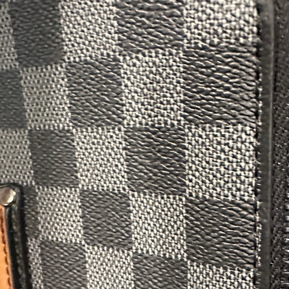 Defected Damier Graphite Backpack with Green Acce… - image 3